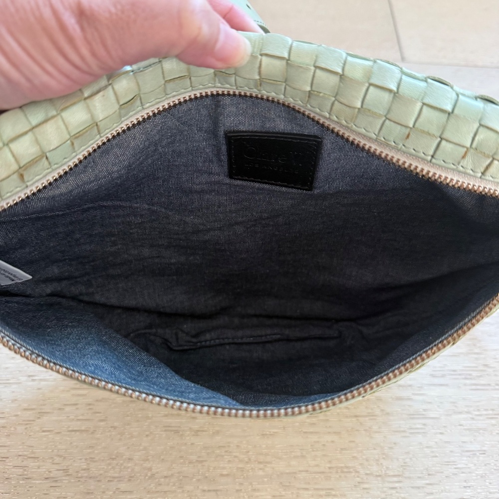 Clare V Grande Fanny Woven Checker Bag in Mist - Picture 6 of 6